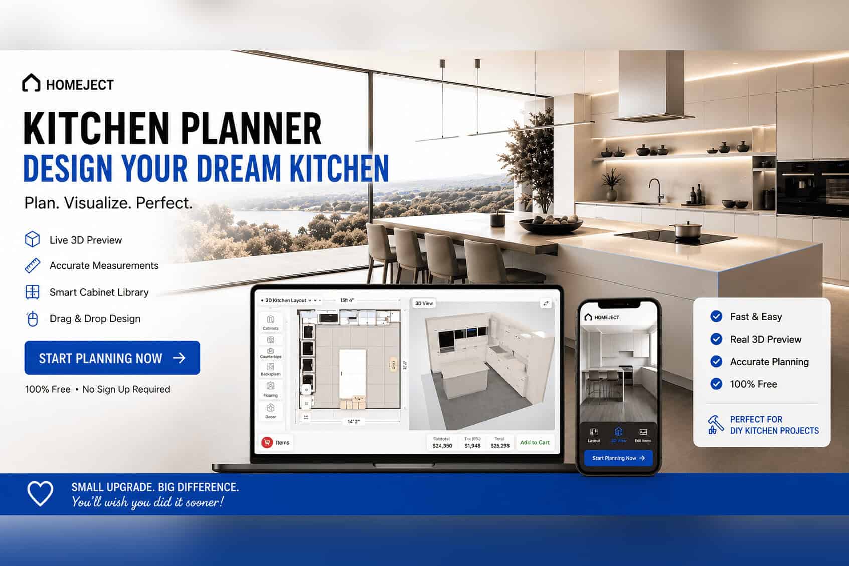 I Couldn’t Find a Kitchen Planner I Loved — So I Built My Own (Free, 2D + 3D)
